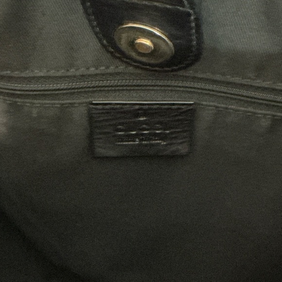 Authentic GUCCI GG Sukey Shoulder HandBag Guccissima Leather Black -PreOwned - Picture 14 of 16